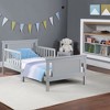 Infurnic Beds, Toddler Single Bed with Safety Guardrails and Headboard, Low To Floor Design for Toddler Children, Gray, 70"*36"*27" - 2 of 4