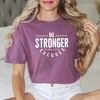 Simply Sage Market Women's Be Stronger Short Sleeve Garment Dyed Tee - 2 of 3