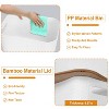 2Pcs Storage Bins with Bamboo Lids Stackable Plastic Storage Container with Handle Storage Box Accessories Holder - 3 of 4
