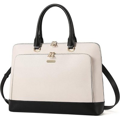 CLUCI Leather Briefcase for Women 15.6 Inch Laptop Business Computer Ladies Stylish Work Handbags Shoulder Bag