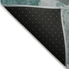 Dark Green Aqua And Gray Abstract Washable Indoor Outdoor Area Rug - 4 of 4