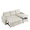 78.5" Reversible Sleeper Sectional Sofa with Storage Chaise & Side Organizer Bag (Space-Saving Design) - 4 of 4