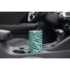 Elanze Designs 20 oz Stainless Steel On the Go Insulated Travel Tumbler With Push Top Lid, Forest Green Zebra Print Sky Blue - 3 of 4