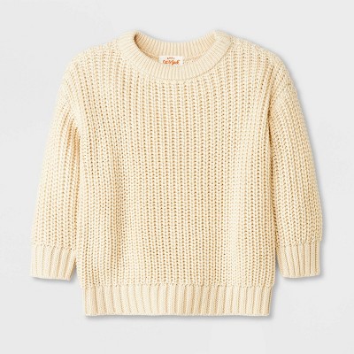 Image of Baby Shaker Pullover Sweater - Cat & Jack™ Cream 0-3M