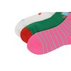 Anna-Kaci Renaissance Women 3-Pair Ankle Socks Set Assorted Patterns Featuring Colorblock, Cartoon Characters, and Butterfly Prints - 4 of 4