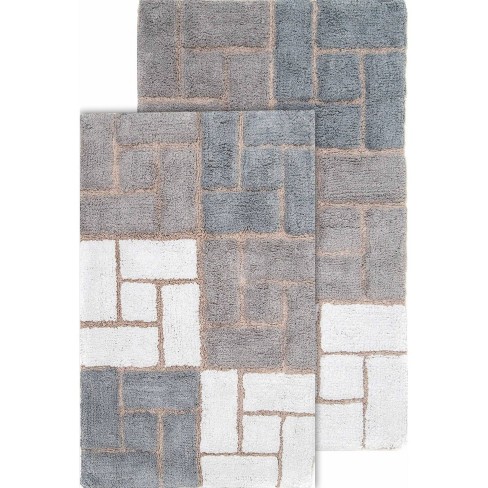 Chesapeake Merchandising Alloy Moroccan Tiles Grey 21 in. x 34 in