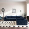 GDFStudio Coverdale Modern 5-Seater Corduroy Fabric and Feather-filled L-Shaped Sectional Sofas - 2 of 4