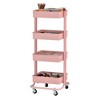 ECR4Kids 4-Tier Metal Rolling Utility Cart - Mobile Storage Organizer - image 3 of 4