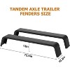 2 Pack Heavy Duty Trailer Fenders for Double Axle Trailers - 14 Gauge Steel Bolt-On Fenders Fit 13" to 15" Tires - 4 of 4