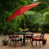 Northlight 9' Outdoor Patio Market Umbrella with Hand Crank and Tilt - Terracotta - 3 of 4