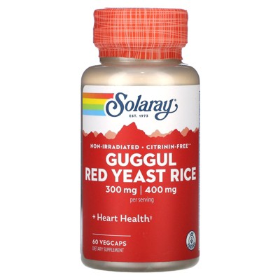 Solaray Guggul, Red Yeast Rice, 60 VegCaps