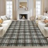 Indoor Modern Geometric Checkered Non Slip Area Rugs, Low Pile Non Slip Floor Carpet for Home Office - 3 of 4