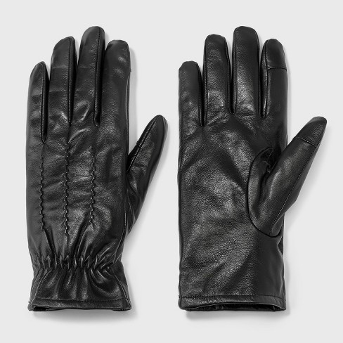 Mens black leather dress 2024 gloves