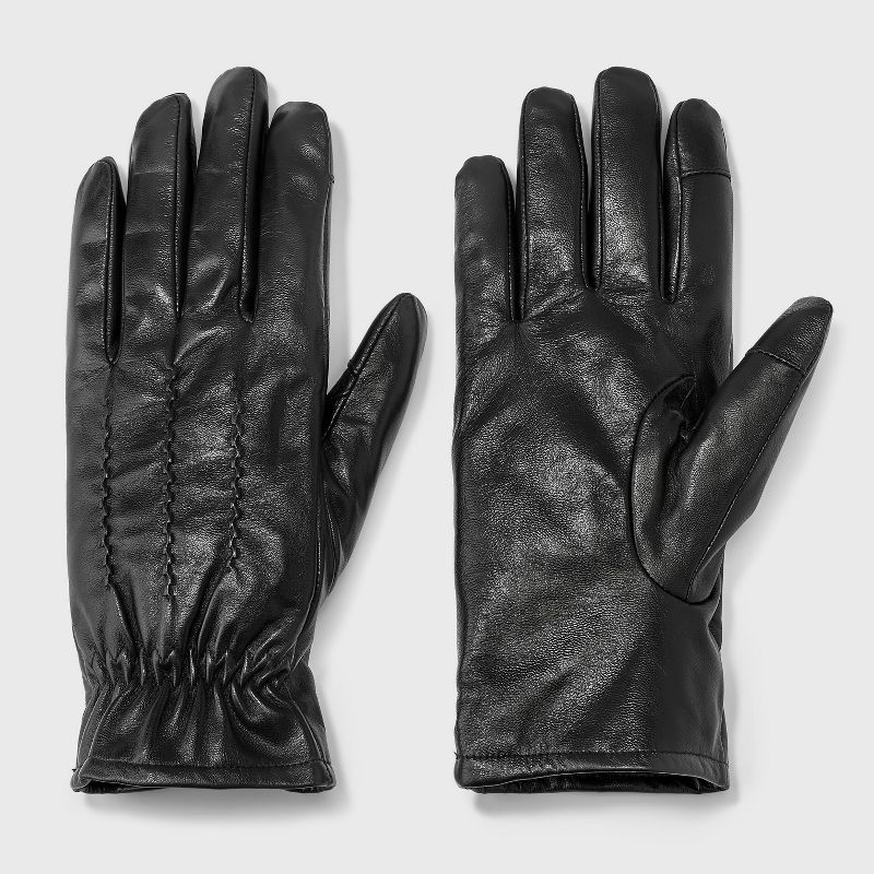Men&#39;s Basic Triple Trim Touch Dress Gloves - Goodfellow &#38; Co&#8482; Black, 1 of 5