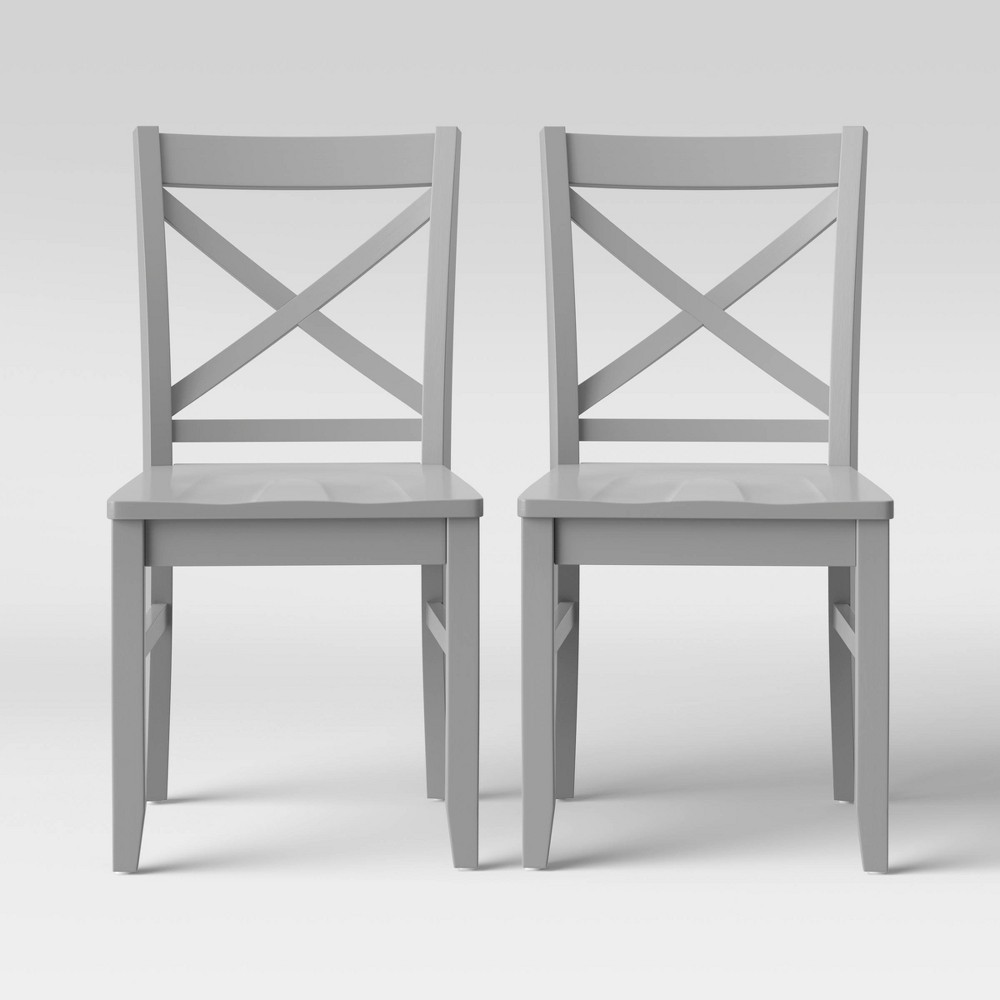 Set of 2 Carey Dining Chair Gray - Threshold