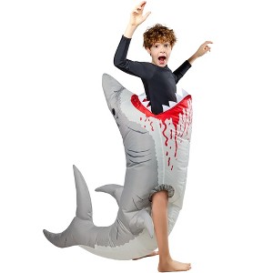 Rubies Kids' Ride on Shark Attack Inflatable Costume- One Size Fits Most - 1 of 4