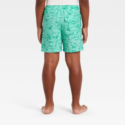 Cat & Jack Boys' Swim Trunks - Cat & Jack™ Green S — фото 2