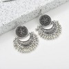 Boho Dangle Earrings with Moon, Disc & Tassel - Bohemian Hypoallergenic Drop Earrings for Women - 2 of 4