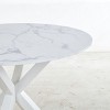 PAGED Round Coffee Table Contemporary End Table with MDF Top and Metal Legs, Dining Table for Living Room - 3 of 4