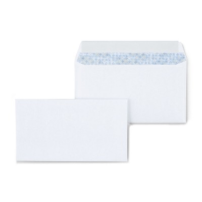 Staples Simply QuickStrip Security Tint #6 3/4 Env 3 5/8" x 6 1/2" White 50/BX 862999
