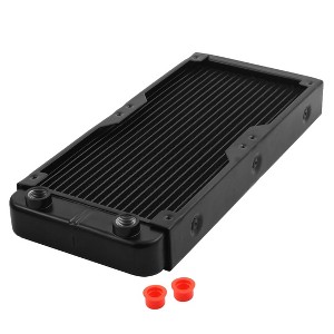 Unique Bargains Aluminum Water Cooling Black Oxidation Heat Exchanger Radiator 10.6 Inch Long 1 Pc - 1 of 4