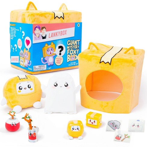 LankyBox Mini Mystery Box, for The Biggest Fans, 2 Mystery Figures, 1  Squishy Figure, a pop-it, and 3 Stickers