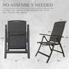 PAGED Folding Tanning Chairs Portable Lounge Chair Outdoor with Soft Cotton-Padded Seat for Camping, Beach - 3 of 4