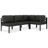 vidaXL Garden Lounge Set Anthracite Aluminum, Polyester 4 Piece Modular - 2 of 4