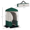 DSVIMOY Portable Shower Tent, Privacy Shelter, Camping Dressing Changing Tent Room with Shower Bag, Green, 55.1"*55.1"*90.6" - 3 of 4