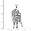 Black Bow Jewelry Sterling Silver Large Antiqued Zebra Pendant - 4 of 4