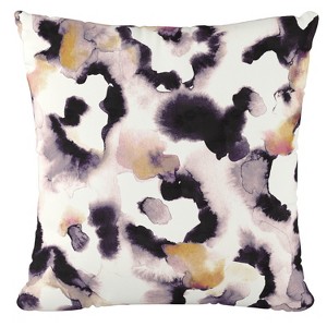 Print Square Throw Pillow Lavender - Skyline Furniture: Modern Linen & Cotton, Zipper Closure - 1 of 4