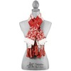 Pavilion Gift Company - Vanessa Floral Cotton Scarf - 40"x40" Coral Scarf - Sweaters and Shawls - 2 of 2