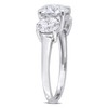 EVERLY JEWELRY | Sterling Silver 3.25 CT DEW Created White Moissanite Three-Stone Engagement Ring - 2 of 4