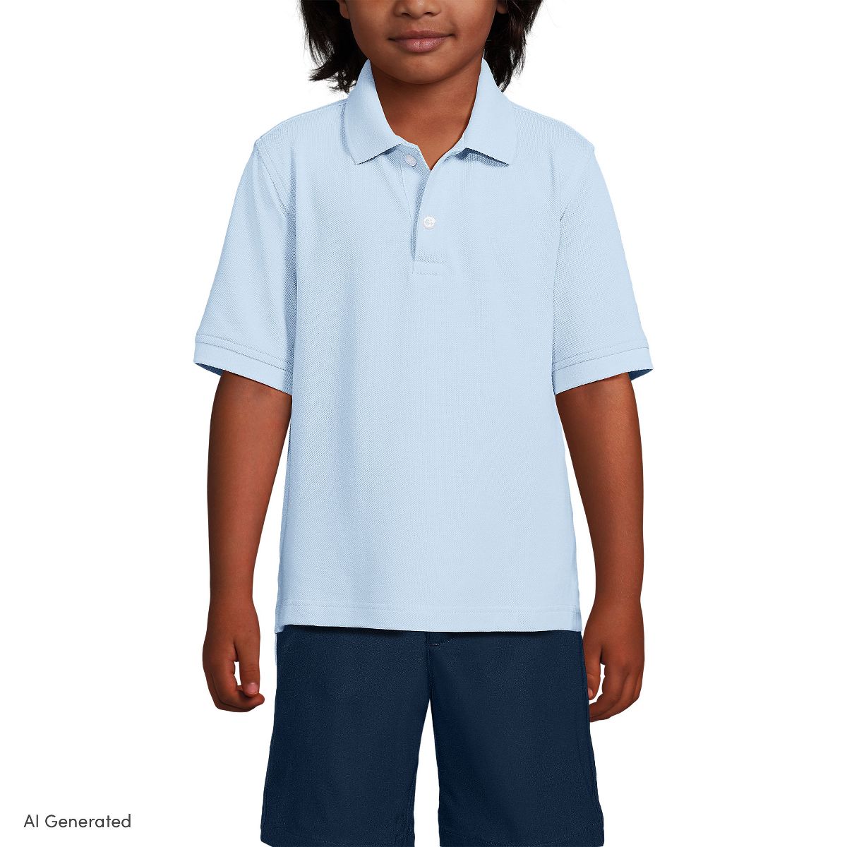 Lands' End School Uniform Kids Short Sleeve Mesh Polo Shirt - thumbnail 9