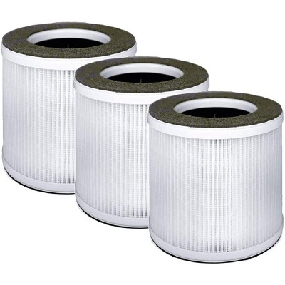 Nispira VK-6067B True HEPA Activated Carbon Filter Replacement Compatible with Vremi Air Purifier/Kokeki Air Purifier, 3 Packs