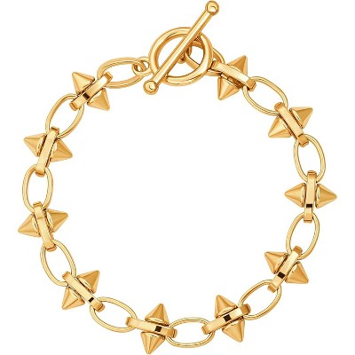 18k Gold Plated Personalized Chunky Cuban Oval Link Chain Bracelets for Men Toggle Rope Bracelet Jewelry for Women