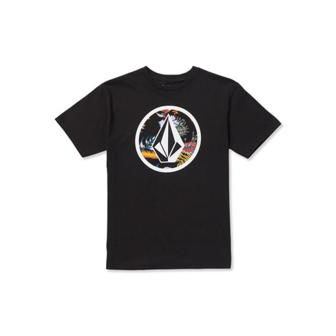 Volcom Boys Crisp Stone Fill Short Sleeve Tee Black L