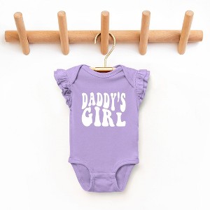 The Juniper Shop Daddy's Girl Wavy Baby Flutter Sleeve Bodysuit - 1 of 2