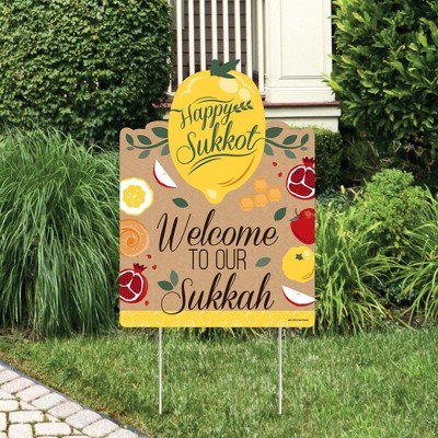 Big Dot of Happiness Sukkot - Party Decorations - Sukkah Welcome Yard Sign