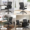 KERDOM Ergonomic Office Chair, Adjustable Lumbar Support, Breathable Mesh Fabric, Durable and Reliable, Black - 3 of 4