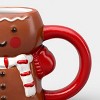 5 fl oz Christmas Stoneware Figural Gingerbread Man Mini Mug - Wondershop™ - 3 of 3