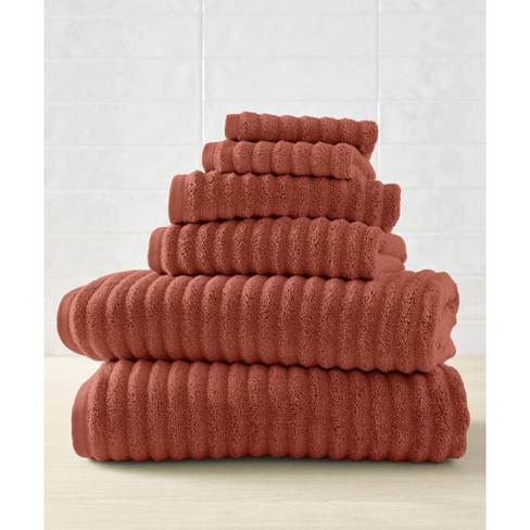 Orange and best sale blue bath towels