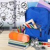 Silicone Pen Pouch Set of 4 - Rectangular Gradient Color Pencil Case (Blue/Yellow/Cyan/Orange) for School, Office & Art Supplies Storage - 3 of 4