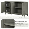 NicBex 4-Door Sideboard Cabinet Modern Minimalist Buffet Cabinet Console Table with Metal Handles for Living Room,Gray - 4 of 4