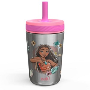 12oz Vacuum Kelso Portable Tumbler 'Princess' - Zak Designs: Stainless Steel Kids Straw Cup, Disney, Dishwasher-Safe - 1 of 4