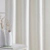 HLC.ME Jefferson Faux Silk Semi Sheer Light Filtering Microfiber Lined Grommet Lightweight Window Curtains, 2 Panels - 4 of 4