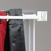 Evideco French Home Goods Adjustable Double Curtain Rod 50"-82" with Decorative Finials, Available in Black or White - 2 of 4