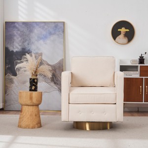 Swivel Chair For Living Room, 360 Degree Swivel Club Modern Single Sofa Chair, Accent Chairs Swivel, Accent Chairs Modern-Cuddlewood - 1 of 4