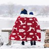 Flannel Christmas Throw Blanket for Couch, Christmas Decorations Gifts for Women, Warm Throw Blanket. - 4 of 4