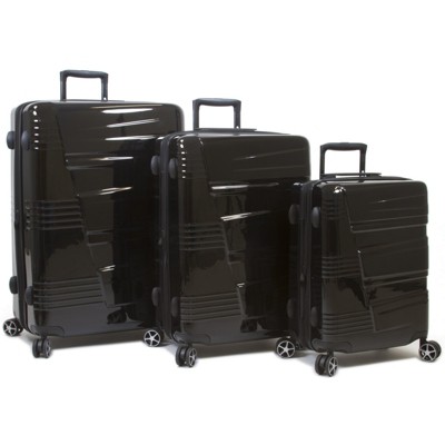 19v69 italia Vintage 3 Piece Expandable Hard Spinner Luggage Set